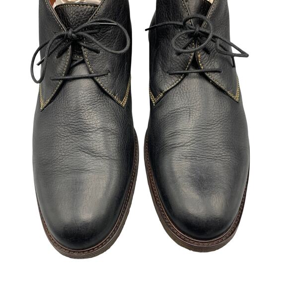 Johnston Murphy Mens Chukka Boots 14 Copeland Black Sheepskin Leather 25-2021 - Picture 2 of 11